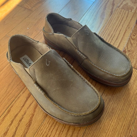 Olukai men’s slip on moloa slip on leather shoes size 9.5 - Picture 2 of 7